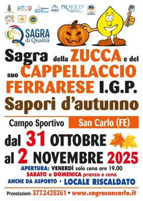 A San Carlo tornano i sapori d’autunno con la sagra della zucca e del cappellaccio ferrarese igp foto 