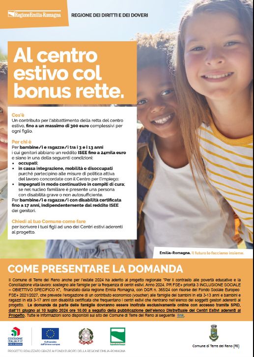 PROGETTO PER IL CONTRASTO ALLE POVERTA’ EDUCATIVE E LA CONCILIAZIONE VITA-LAVORO ANNO 2024