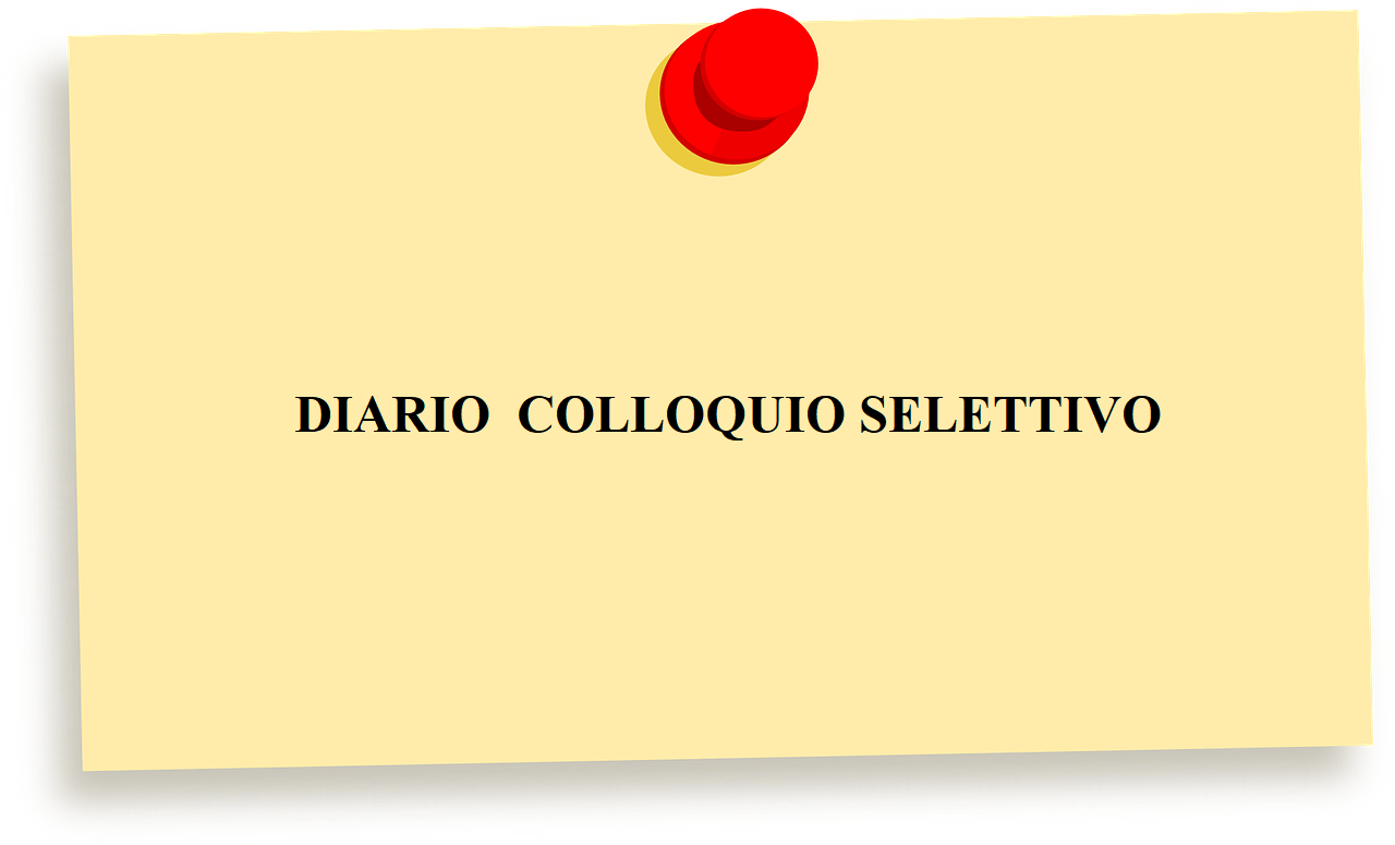 DIARIO COLLOQUIO SELETTIVO - STABILIZZAZIONE POSTO ISTRUTTORE TECNICO