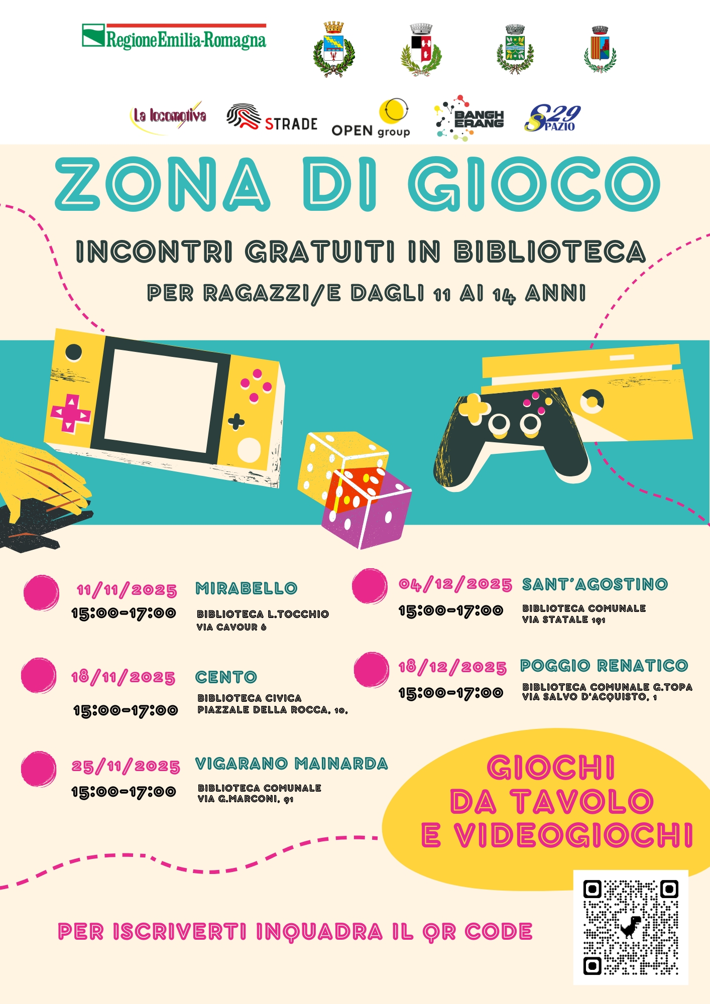 Zona di Gioco: Vieni a giocare in biblioteca!